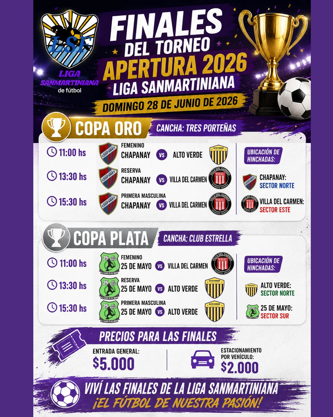 TE ESPERAMOS PARA ALENTAR A NUESTROS CACHORROS